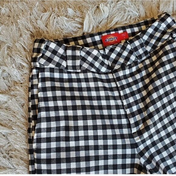 Plaid Dickies Pants Size 0 Plaid Black WhitePre-owned-Academia- - Picture 5 of 8